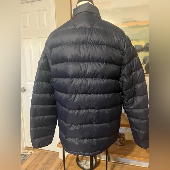 Abercrombie & Fitch Packable Down Puffer Jacket Unisex M Navy Water-Resistant - Picture 4 of 10